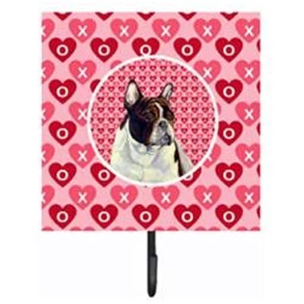 Carolines Treasures 4.25 x 7 in. French Bulldog Valentines Love and Hearts Leash Or Key Holder LH9157SH4 - main